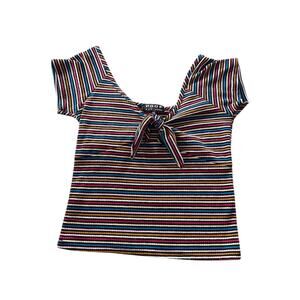 Vintage Striped Crop Top